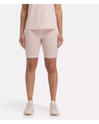 Reebok Identity Small Logo Cotton Bike Shorts - Pink