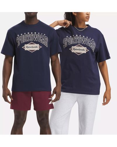 Reebok Classics Sporting Goods T-shirt - Blue