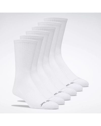 Reebok Basic Crew Socks 6 Pairs - White