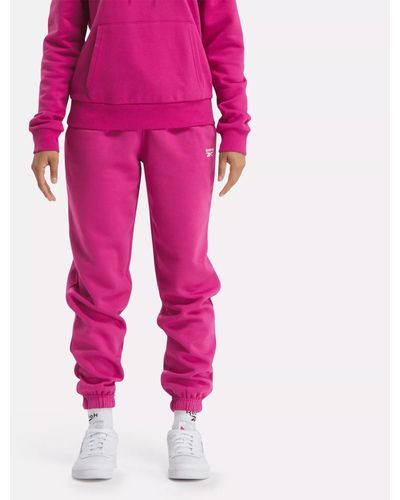 Reebok Identity Small Logo Fleece Sweatpants - Pink