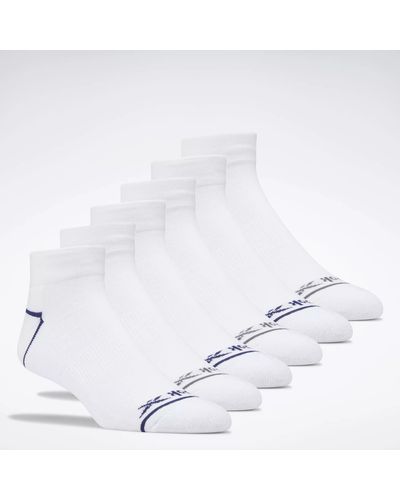 Reebok Basic Quarter Socks 6 Pairs - White