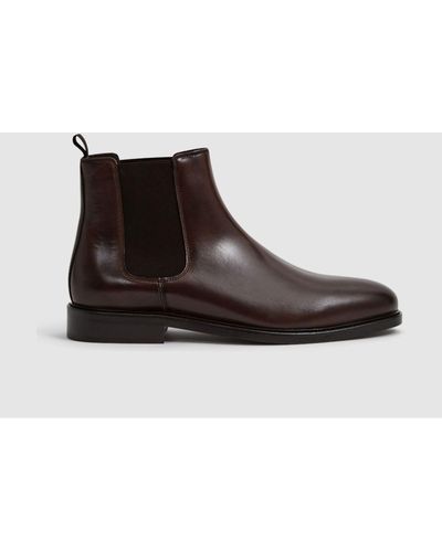 Reiss Tenor - Brown Leather Chelsea Boots, Us 8