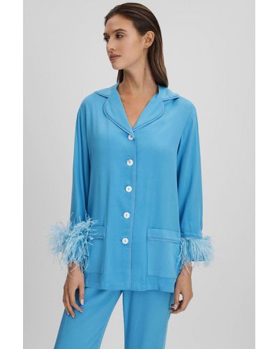 Sleeper Detachable Feather Pajama Set - Blue