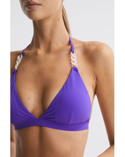Reiss Ripley - Purple Triangle Bikini Top