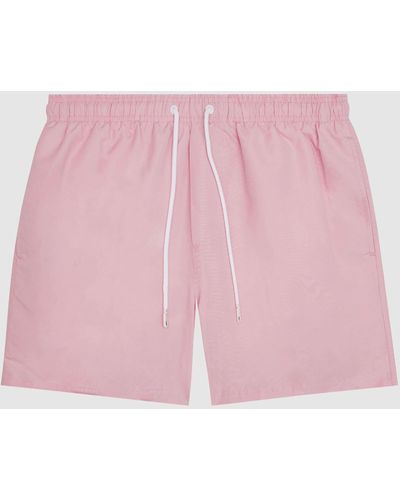Reiss Sonar - Soft Pink Drawstring Swim Shorts, Uk X-small - Multicolor