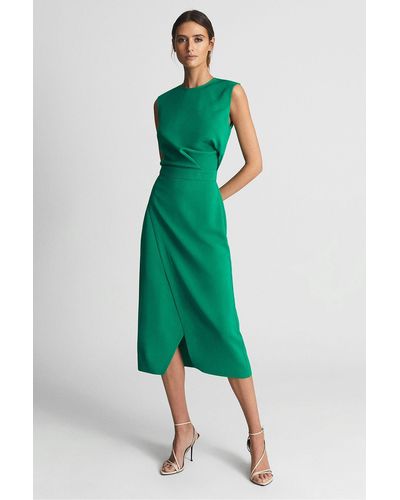 Reiss Layla - Green Sleeveless Bodycon Dress, Us 4