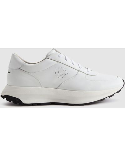 Unseen Footwear Leather Trinity Stamp Sneakers - White