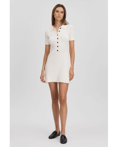 Anna Quan Ribbed Cotton Mini Dress - White
