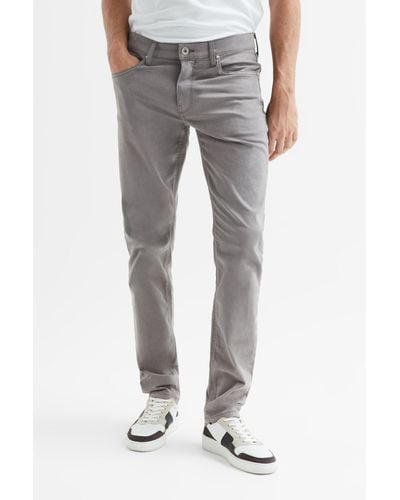 PAIGE Federal - Slim Fit Straight Leg Jeans, Brushed Nickel - Gray