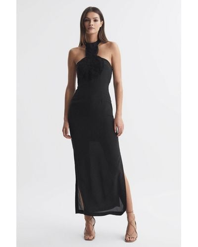 Joslin Studio Silk Halterneck Maxi Dress - Black