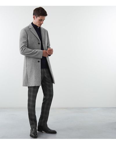 Reiss Gable - Wool Epsom Overcoat - Gray