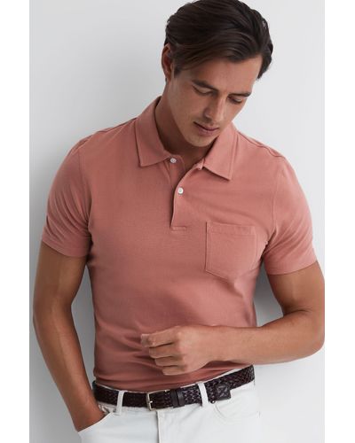 Reiss Nammos - Slate Rose Slim Fit Cotton Polo Shirt, Uk 2x-large - Pink