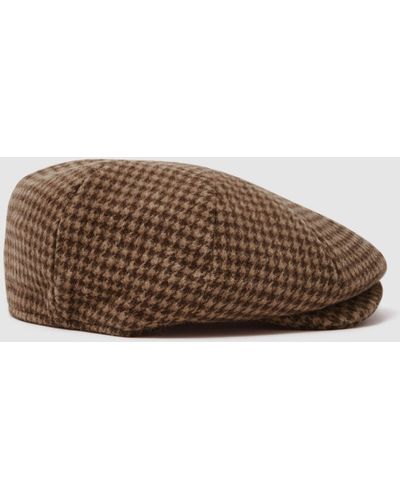 Reiss Arbor - Brown Wool Baker Boy Cap, Uk S/m