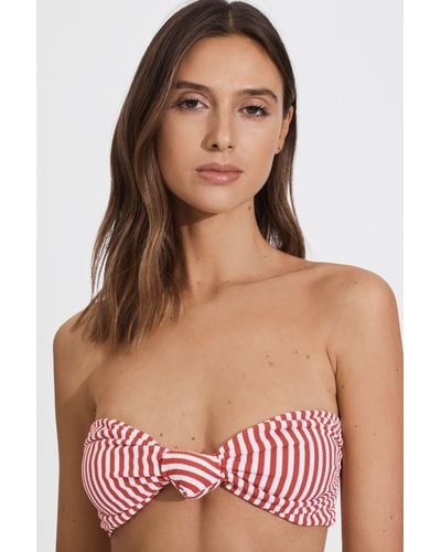 FELLA SWIM Fella Bandeau Knot Bikini Top - Red