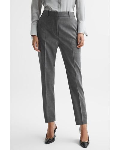 Reiss Layton - Gray Slim Fit Wool Blend Suit Pants