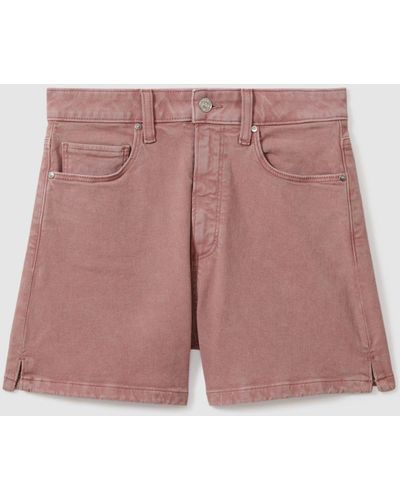 PAIGE High Rise Denim Shorts - Pink