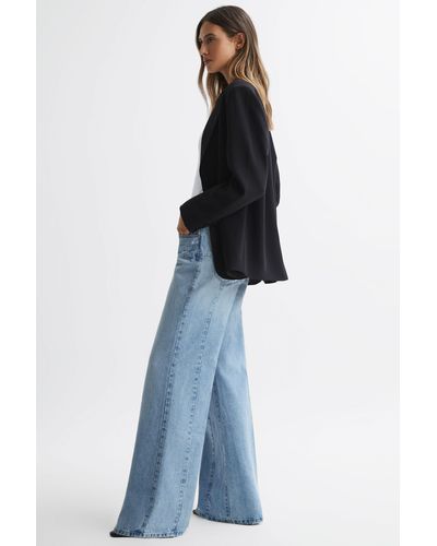 GOOD AMERICAN Mid Blue Palazzo Jeans