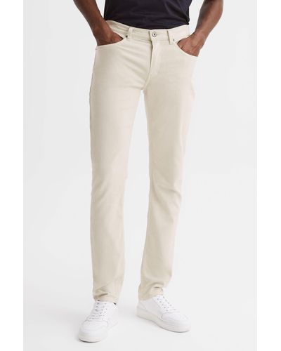 PAIGE High Stretch Jeans, Vintage Biscotti - White