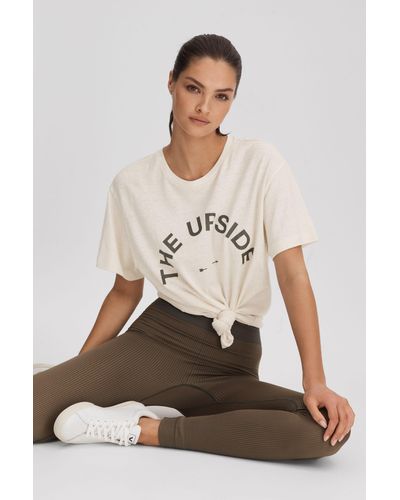 The Upside Marled Crew-neck T-shirt - Natural