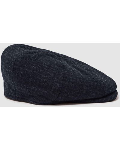 Reiss Arbor - Navy Wool Baker Boy Cap, M/l - Blue