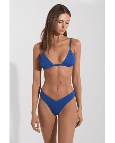 FELLA SWIM Fella Triangle Bikini Top - Blue