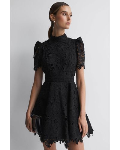 LEO LIN Lace Mini Dress - Black