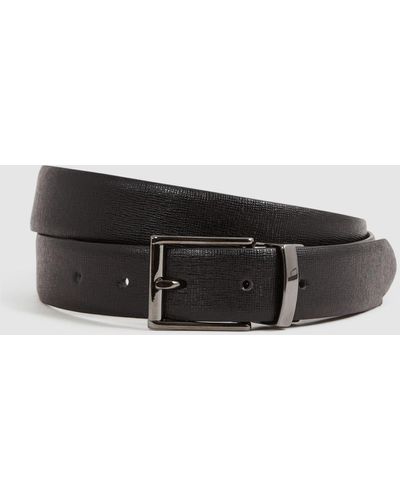 Reiss Ricky - Black/brown Ricky Reversible Leather Belt, 28