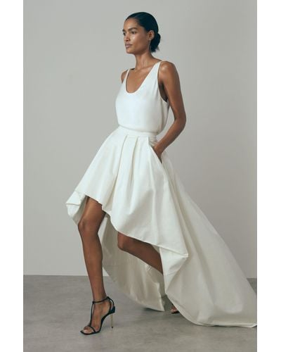 ATELIER High Low Bridal Skirt - Gray