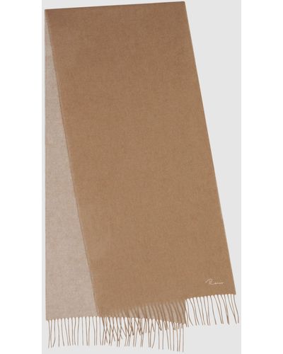 Reiss Picton - Camel Cashmere Blend Scarf, One - Natural