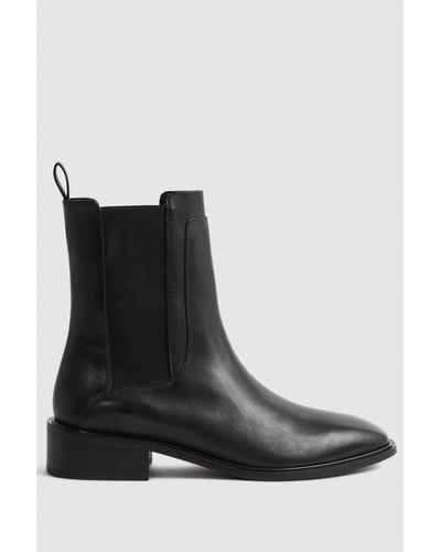 Reiss Willow - Black Leather Chelsea Boots