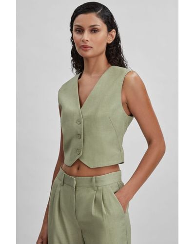 Significant Other Adjustable Single-breasted Waistcoat - Green