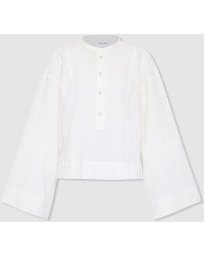 Bondi Born Relaxed Cotton Blend Shirt - White