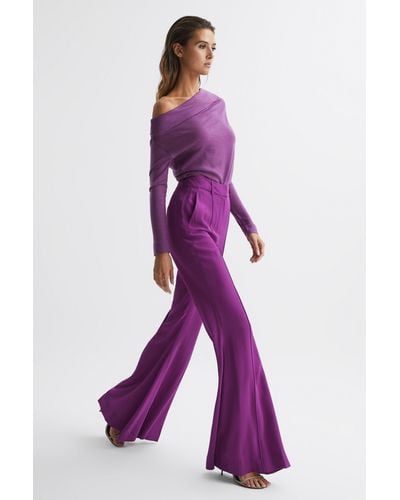 Purple Pants, Slacks and Chinos for Women | Lyst