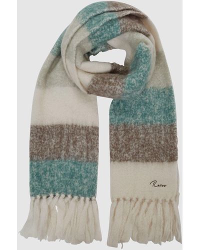 Reiss Carlie - Sage Oversized Check Wool Blend Scarf, One - Multicolor