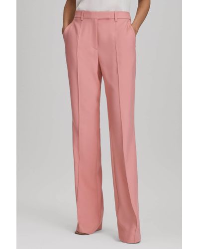 Reiss Millie - Pink Flared Suit Pants