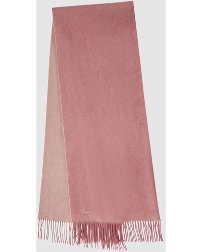 Reiss Picton - Blush Wool-cashmere Scarf, One - Pink
