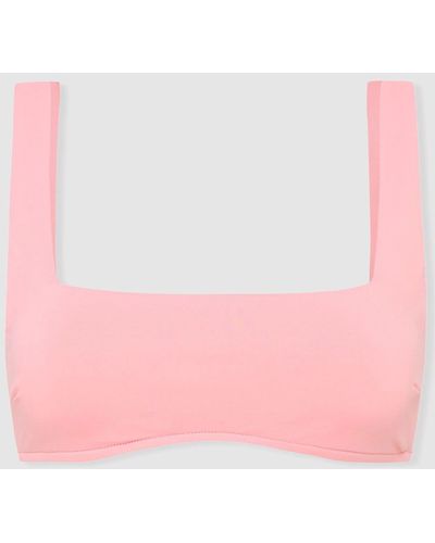 Bondi Born Square Neck Bikini Top - Pink