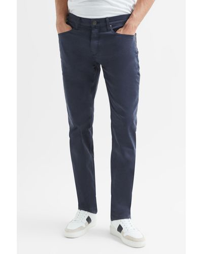 PAIGE Federal - Slim Fit Straight Leg Jeans, Rich Navy - Blue