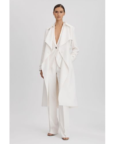 Reiss Etta Fluid Trench Coat - White