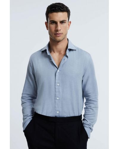 ATELIER Italian Cotton Cashmere Shirt - Gray