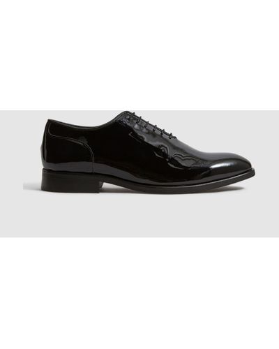 Reiss Bay - Black Patent Leather Whole Cut Shoes, Us 9