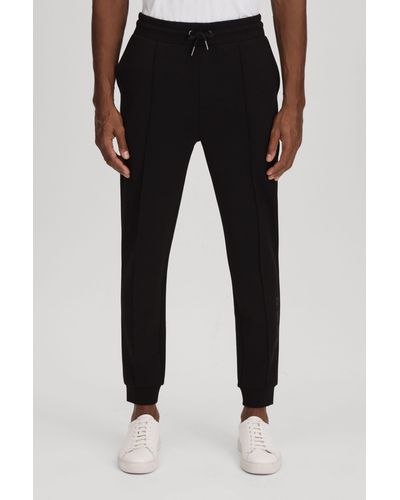 Reiss Mantle - Black Interlock Jersey Sweatpants
