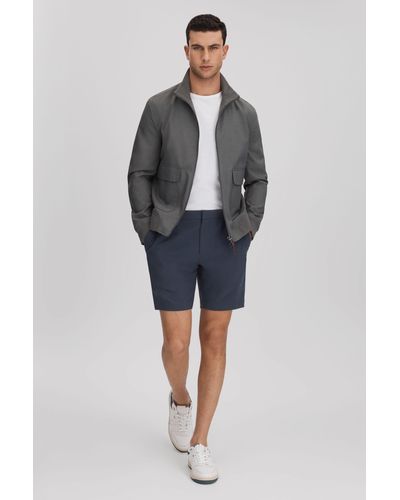 Reiss Deck - Airforce Blue Slim Fit Drawstring Chino Shorts - Multicolor