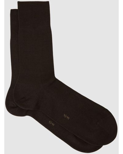 FALKE Crew Socks, Brown - Black