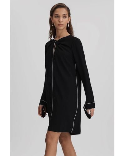 Reiss Eloise - Black Shift Mini Dress