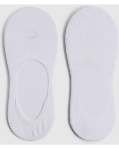 Reiss Axis - White Sneaker Socks, M/l - Blue