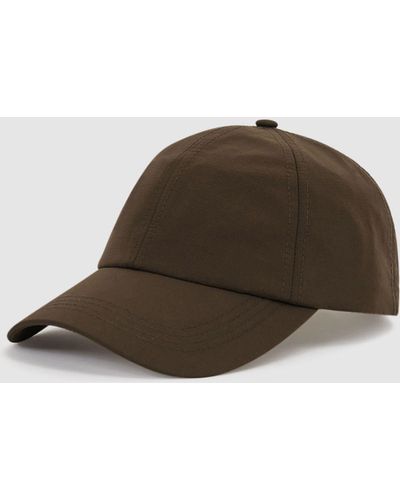 Reiss Fento - Khaki Ripstop Baseball Cap, One - Brown