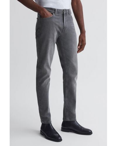 Reiss Medesto - Gray Slim Fit Washed Jeans