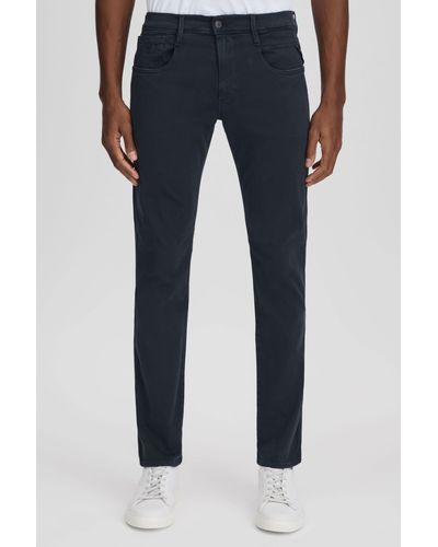 Replay Slim Fit Garment Dyed Jeans - Blue