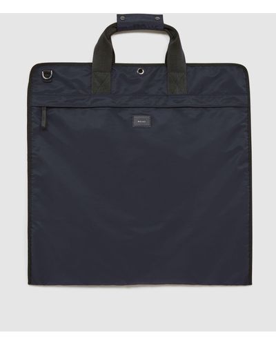 Reiss Callum - Dark Navy Nylon Webbing Suit Bag, One - Blue